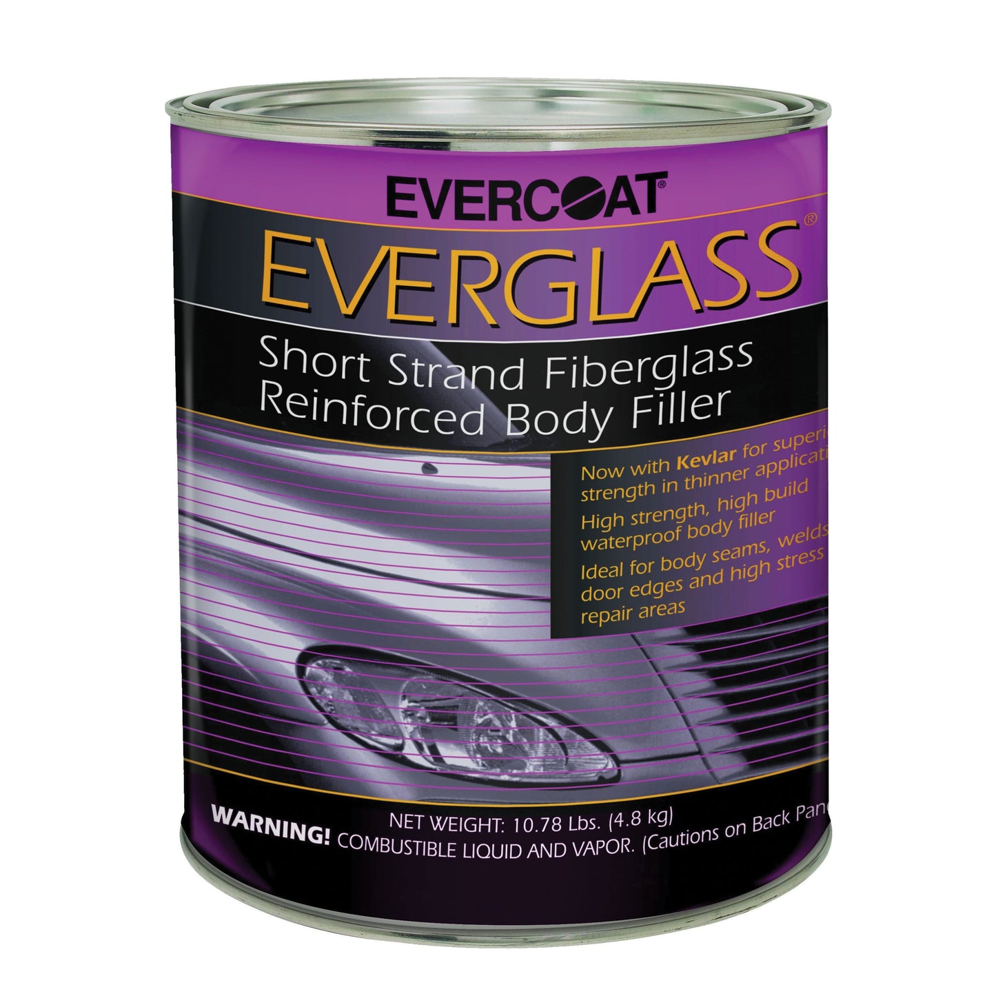 EVERCOAT® EVERGLASS® 100622 Short Strand Fiberglass Reinforced Body Filler, 1 gal Can