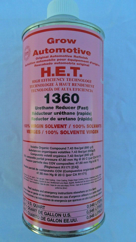 Grow Automotive 1360, Universal Fast Dry Urethane Reducer (qt)