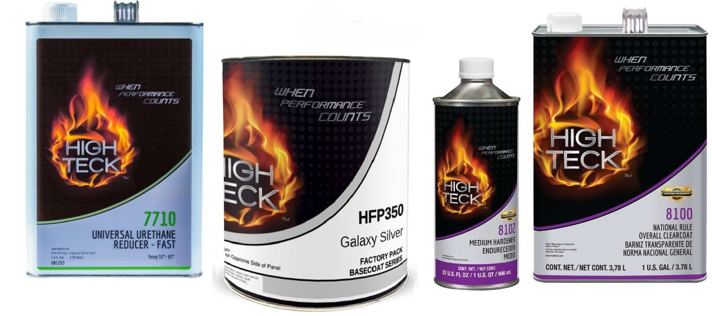 WA8555, Negro Ébano, Kit de Pintura Completo: Capa Base (gl), Transparente 8100 (gl), Con Activador (qt), Reductor (gl)