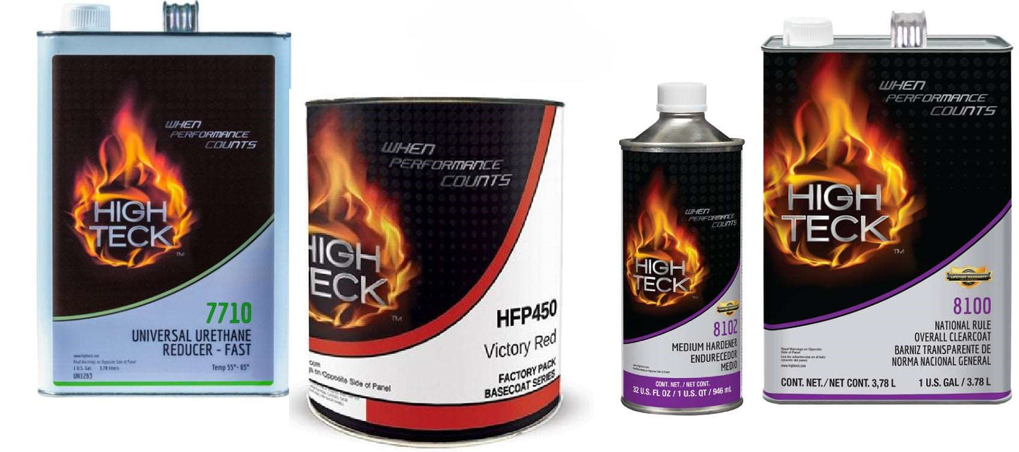 GM WA9260, Victory Red, Full Paint Kit: Basecoat (gl), 8100 Clear (gl),W/ Activator (qt), Reducer (gl)