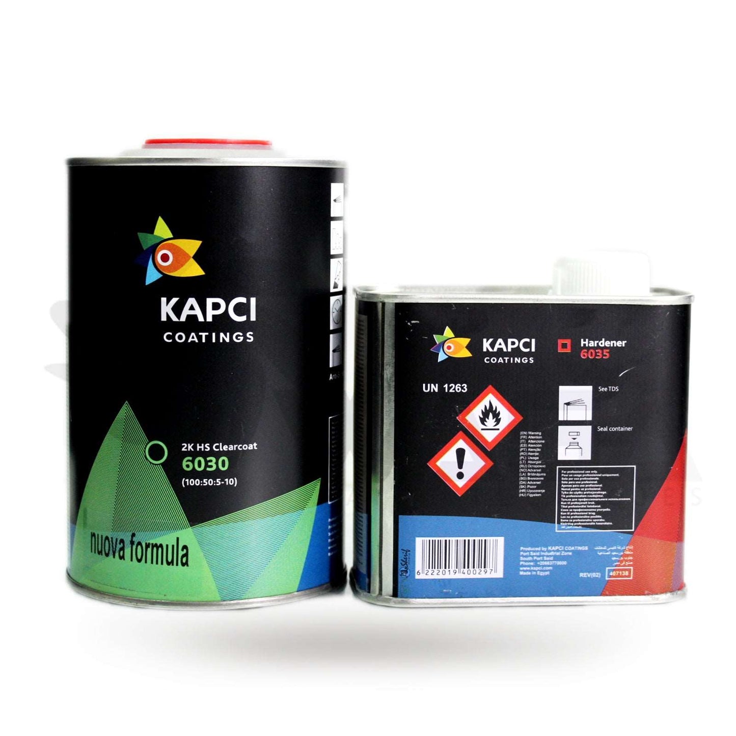 Kapci 6030, 2K HS Anti-Scratch Clearcoat (1L) & Hardener (0.5L)