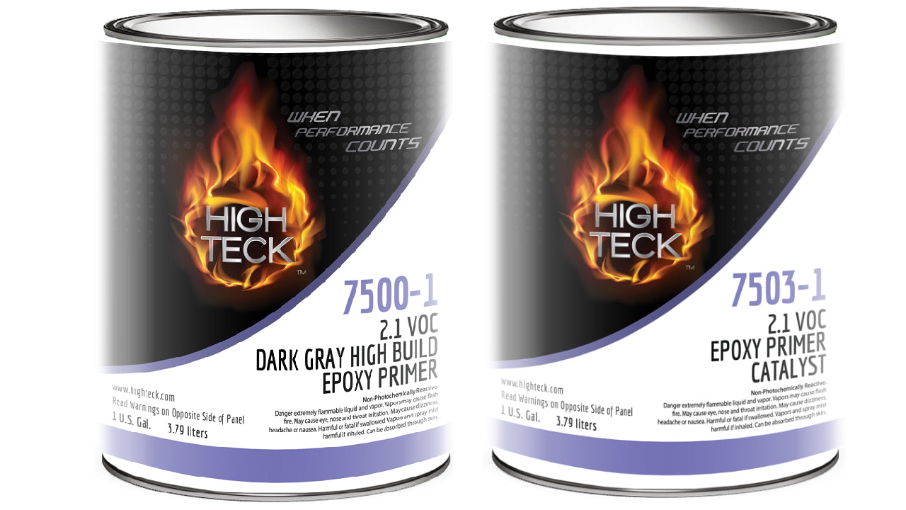 High Teck 7500 y 7503, imprimador epoxi de alto espesor gris oscuro con catalizador, 1:1