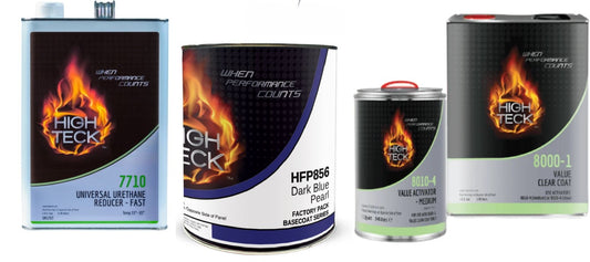 Ford DX Dark Blue Pearl full paint kit with gallon basecoat clearcoat activator and reducer for automotive refinishing