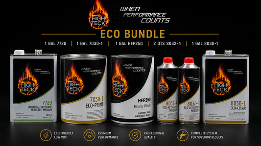 WA8555 Ebony Black complete automotive ECO bundle with paint primer clearcoat activator and reducer for refinishing
