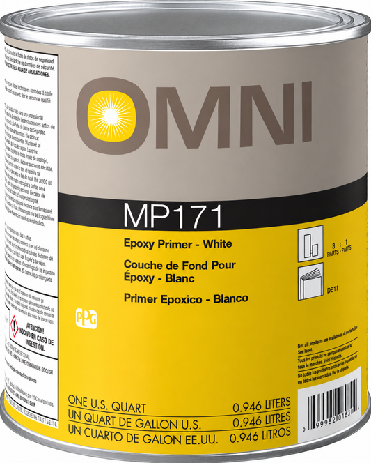 PPG Omni MP171 2qt White Epoxy Primer Kit with MP175 1qt Catalyst