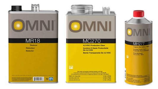 OMNI MBC Complete Automotive Paint Kit: Reducer, Clear & Activator (Gallon Kit)