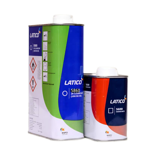 Latico 5860 2K Clearcoat (1gl) & 5600 2K Hardener (1qt) (Normal Speed) - Auto Color