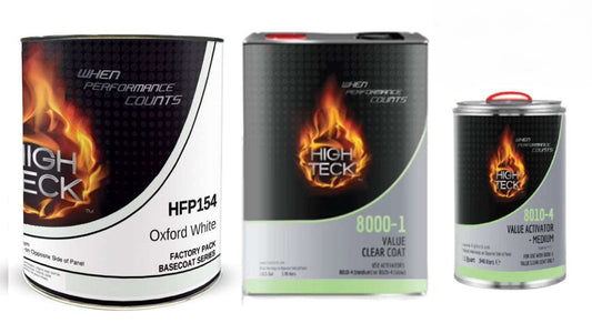 Kit de pintura y capa transparente blanca Oxford para Ford YZ: HFP154 (GL), 8000 (GL) y 8010 (QT)