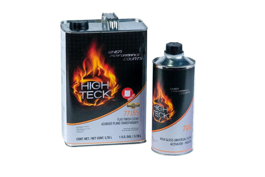 High Teck Clear & Activator Kit: 77165 Flat Finish Clear (1gl) & 7102 Activator-Med. (1qt)