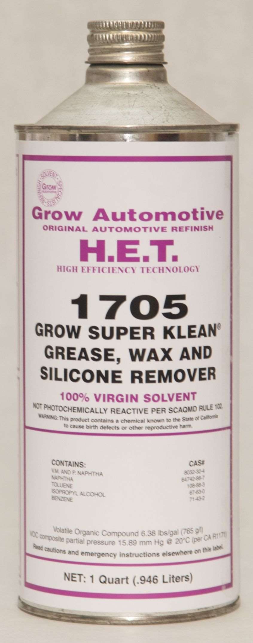Grow Automotive 1705 Grease Wax and Silicone Remover