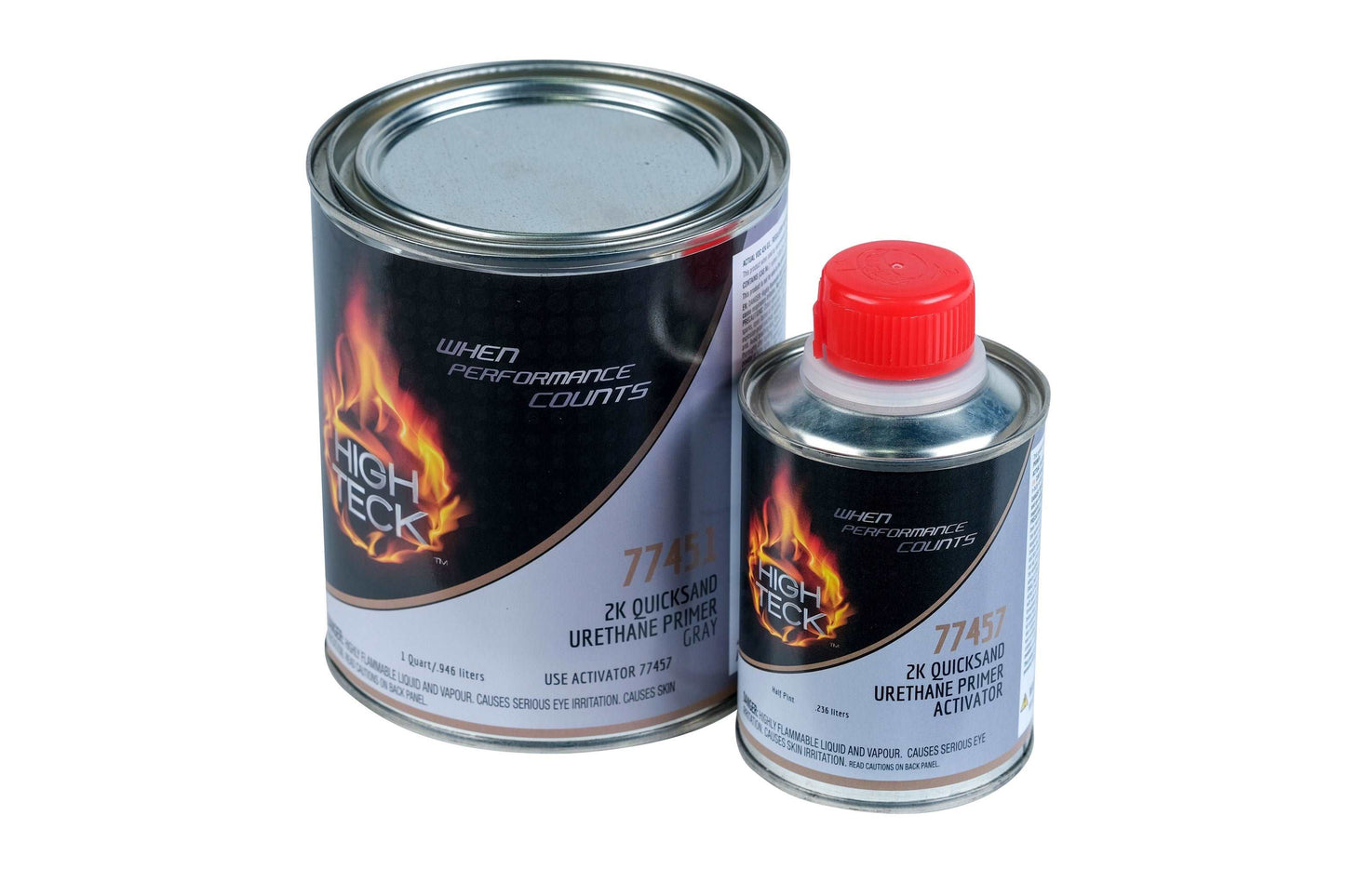 High Teck 77451 & 77457: 2K Quicksand Urethane Primer - Gray (1qt) W/ Activator (1/2pt)