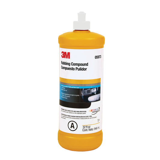 3M 05973, Rubbing Compound (1QT), Tan, Liquid - Auto Color