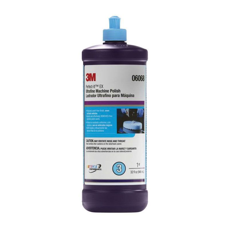 3M 06068, Perfect-It™ Ultrafine Machine Polish (1QT), Blue, Liquid - Auto Color