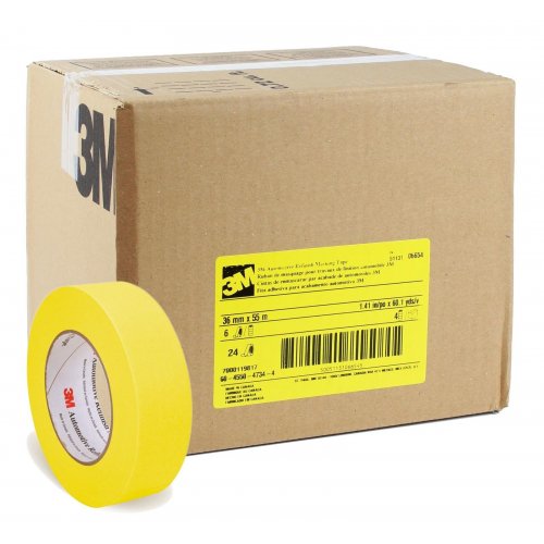 3M 06656, 2" Automotive Refinish Yellow Masking Tape - Auto Color