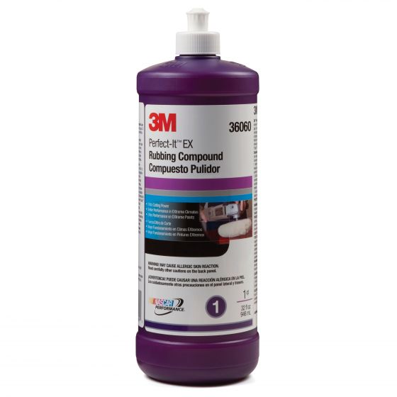 3M 36060, Perfect-It™ EX AC Rubbing Compound (1QT), White, Liquid - Auto Color