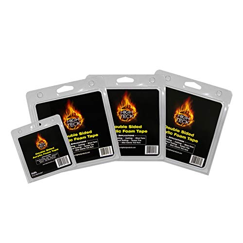 High Teck 3682, Double Sided Acrylic Foam Tape, 20 yd x 1/2" - Auto Color