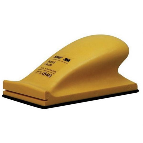 3M 05440 Stikit™ Regular Hand Block, 5"(L) x 2-3/4" (W), PSA Attachment (Rubber) - Auto Color