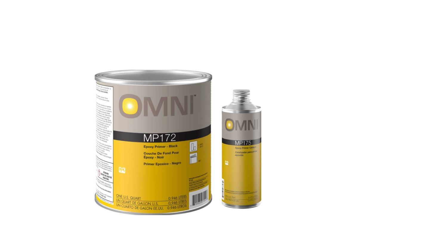 Primer & Primer Catalyst Kit, 1qt MP172 (Epoxy Primer-Black), 1pt MP175 (Epoxy Primer Catalyst) - Auto Color