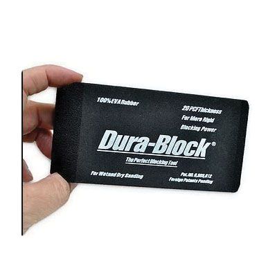 Dura Block AF4401, 1/3 Radius Sanding Block, 2 5/8" (W) X 5 1/2" (L), PSA Attachment, EVA Rubber - Auto Color