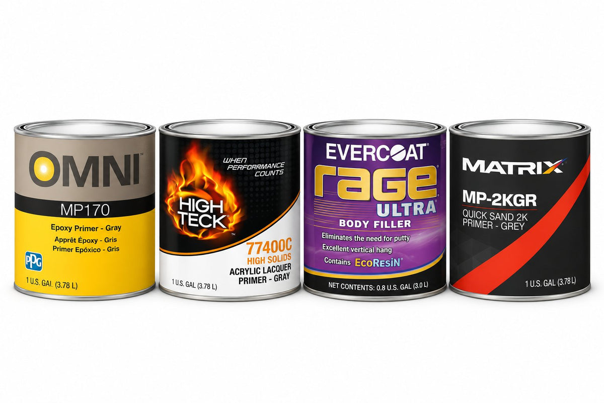 Four Autobody Repair Containers