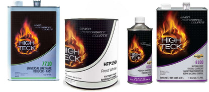 GM WA8624 Olympic White full paint kit with gallon basecoat 8100 clearcoat activator and reducer for automotive refinishing.