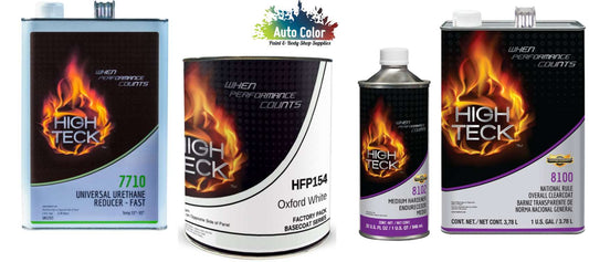 Ford YZ Oxford White Full Paint Kit: Basecoat (gl), 8100 Clear (gl), 8102 Activator (qt), Reducer (gl)