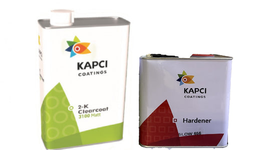 Kapci 3100, capa transparente acrílica semisólida 2K (5 L) con endurecedor (normal, rápido, lento) (2,5 L)