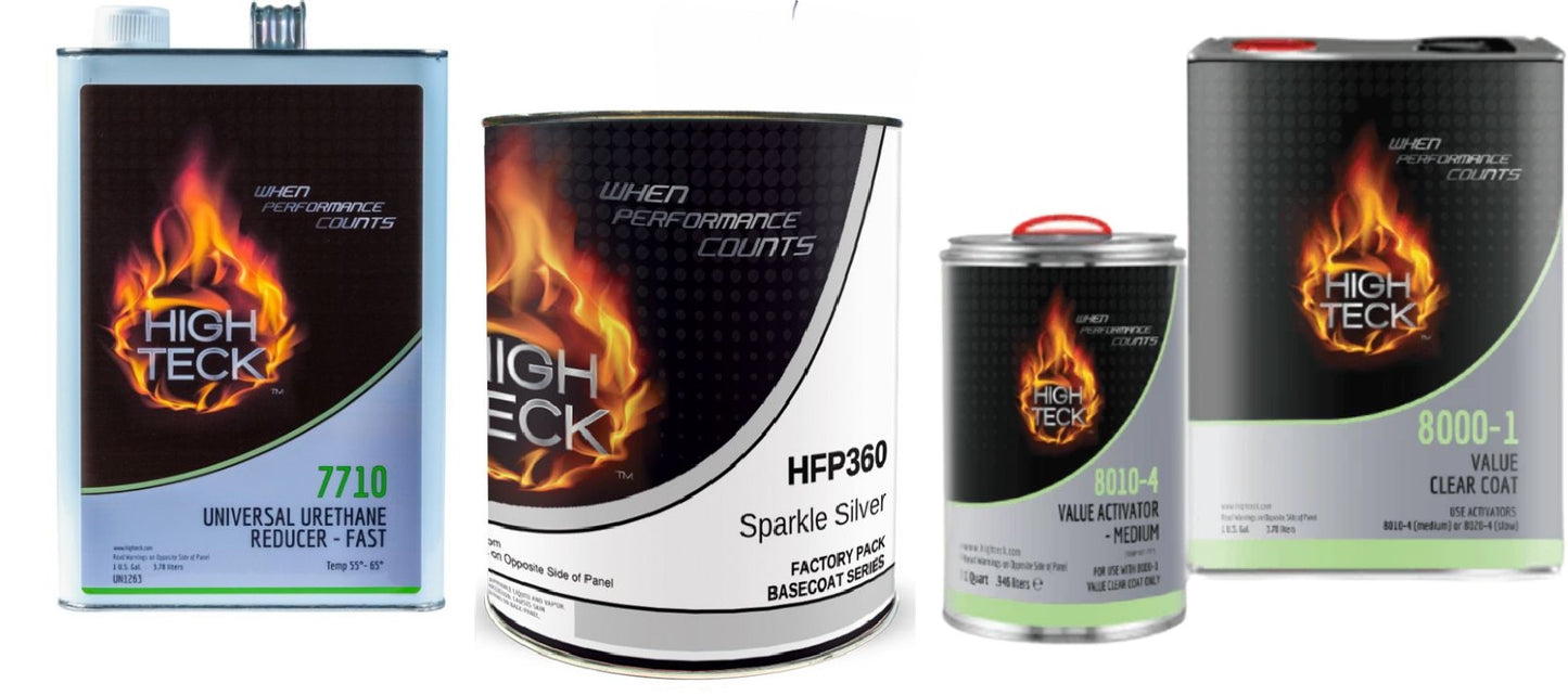 House of Kolor, Sparkle Silver, Full Paint Kit: Basecoat (gl), Clear (gl), Activator (qt), Reducer (gl)