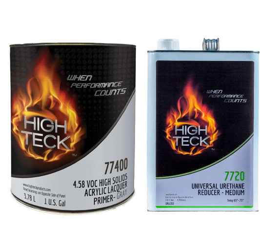 High Teck 77400 & 7720, Primer Surfacer (Gray)(1gl) & Thinner (Medium Speed)(1gl) Bundle