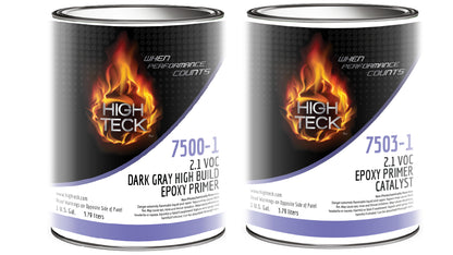 High Teck 7500 dark gray high build epoxy primer with 7503 catalyst for 1 to 1 automotive refinishing