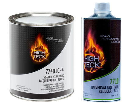 High Teck 77401C black primer surfacer quart with fast medium or slow quart reducer for automotive refinishing