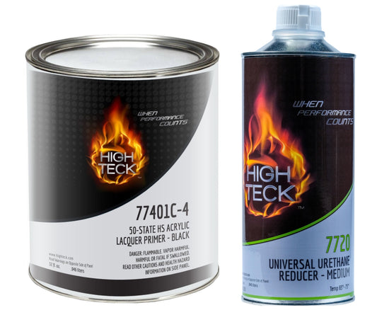 High Teck 77401C Primer Surfacer (Black)(1qt) & Reducer (Fast/Medium/Slow)(1qt)
