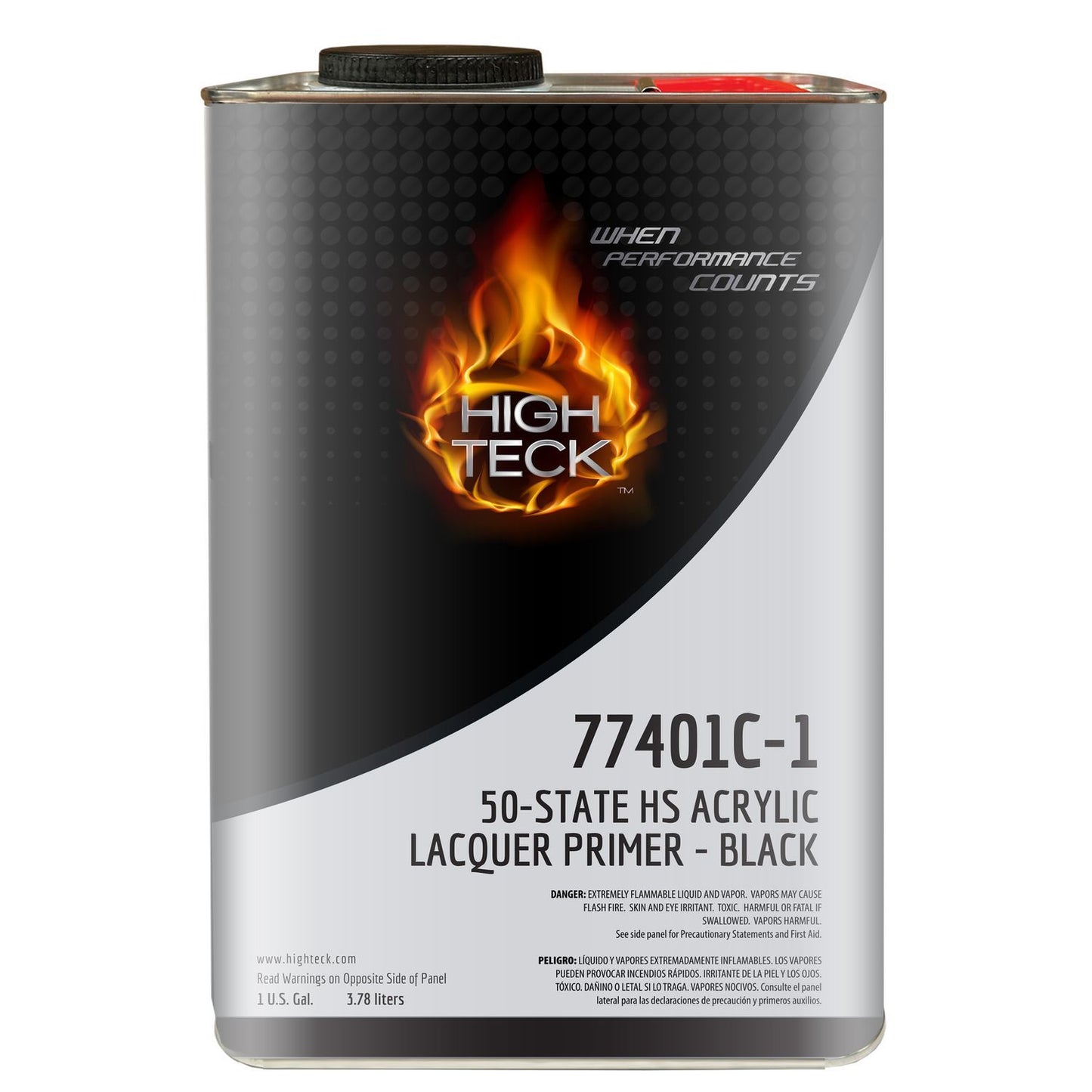 High Teck 77401C, High Solids Acrylic Lacquer Primer Surfacer, Black