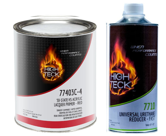 High Teck 77403C Primer Surfacer (Red)(1qt) & Reducer (Fast/Medium/Slow)(1qt)