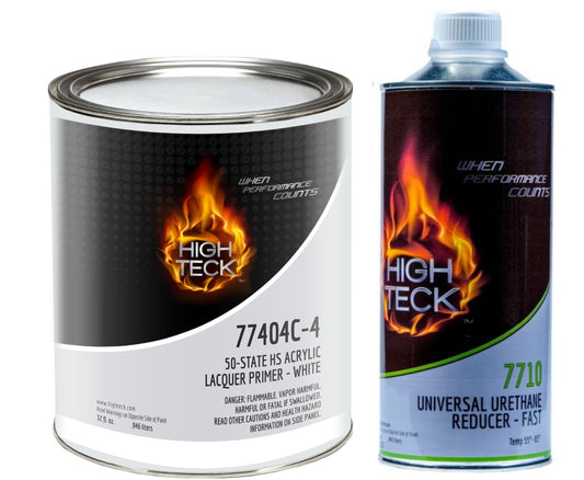 High Teck 77404C Primer Surfacer (White)(1qt) & Reducer (Fast/Medium/Slow)(1qt)