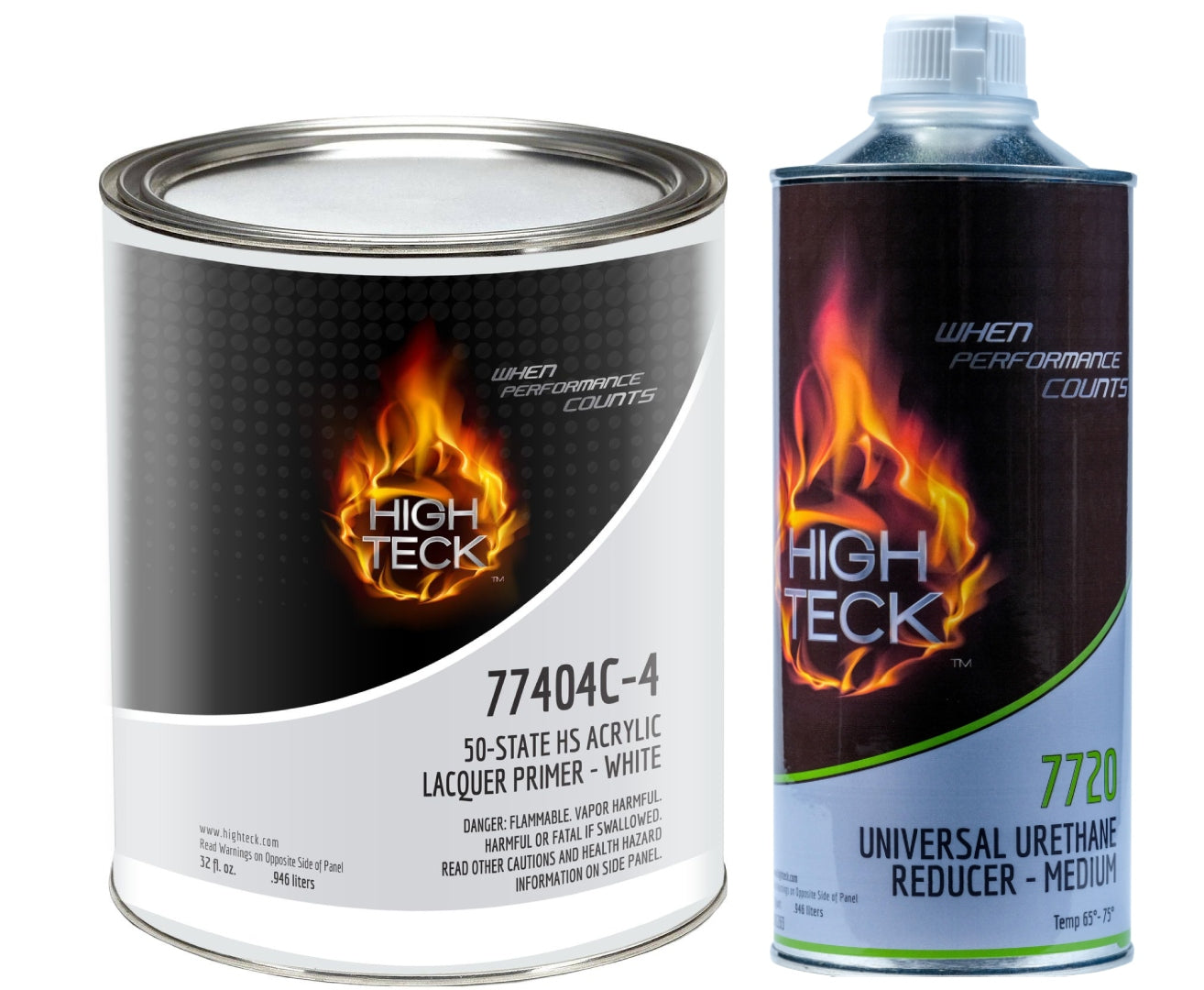 High Teck 77404C Primer Surfacer (White)(1qt) & Reducer (Fast/Medium/Slow)(1qt)