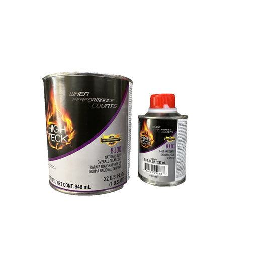 High Teck 8100 & 8101/8102, National Rule Universal Clear Coat (QT) and Activator (1/2pt)