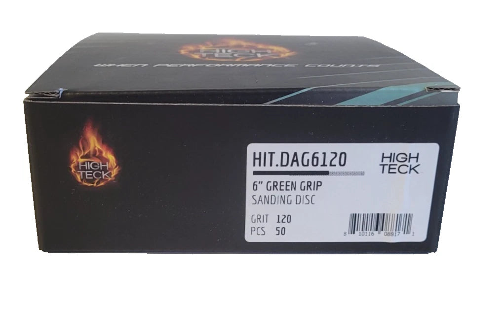 High Teck, 120 Grit Sanding Discs, Hook & Loop (50ct)