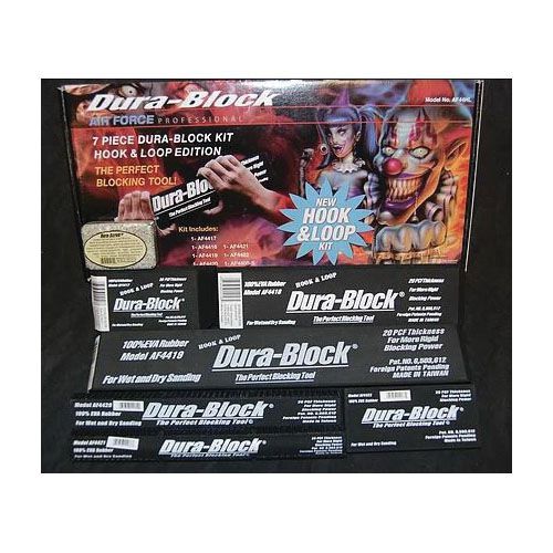 Dura-Block® AF44HL Sanding Block Kit, Hook and Loop Attachment, EVA Rubber