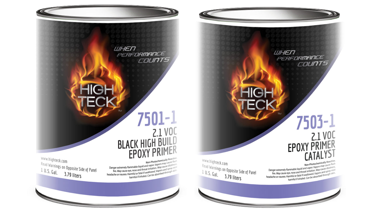 High Teck 7501 & 7503, Black High Build Epoxy Primer W/Catalyst, 1:1 ...