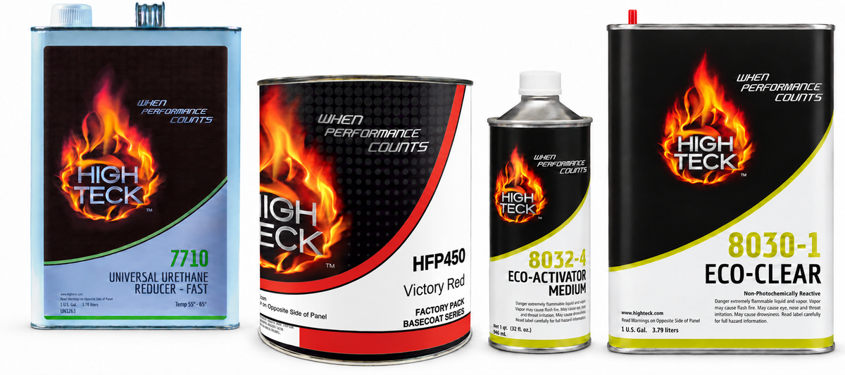 GM WA9260, Victory Red, Full Paint Kit: Basecoat (gl), 8030 ECO Clear (gl), W/ Activator (qt), Reducer (gl)