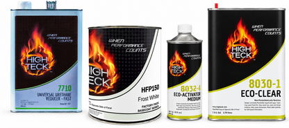 GM WA8624, Olympic White, Full Paint Kit: Basecoat (gl), 8030 ECO Clear (gl), W/ Activator (qt), Reducer (gl)