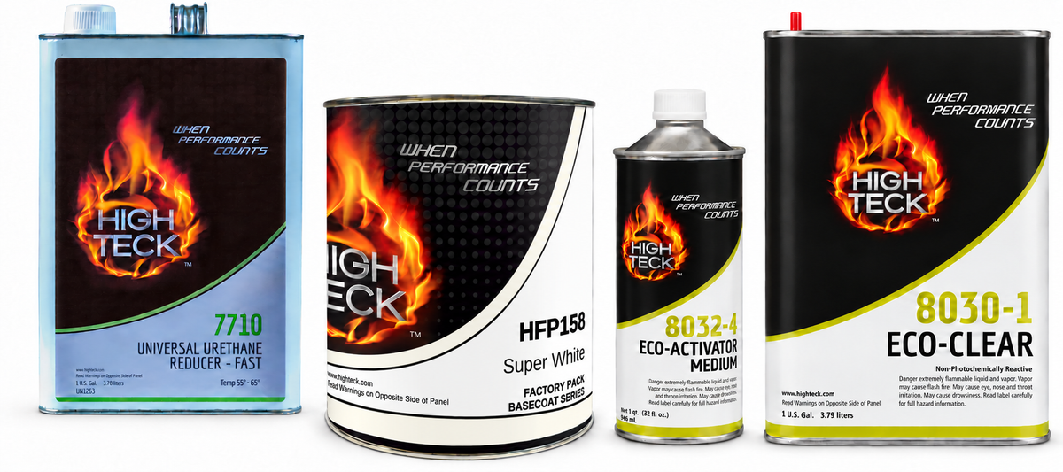 Toyota 040, Super White, Full Paint Kit: Basecoat (gl), 8100 Clear (gl), W/ Activator (qt), Reducer (gl)