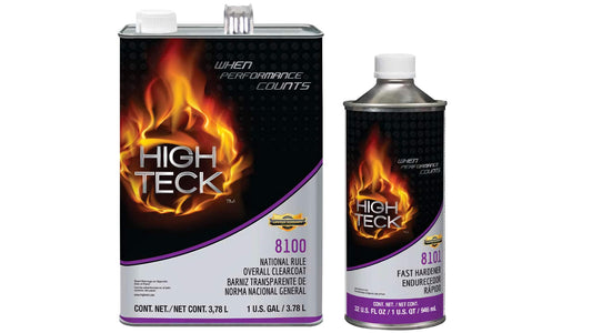 High Teck 8100 & 8101, National Rule Universal Clear Coat (gl) and Fast Activator (qt)