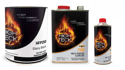 GM WA8555 Black paint and clearcoat kit with HFP250 gallon basecoat 7000 clearcoat and 7005 7006 or 7007 quart activator