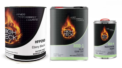 GM WA8555 black paint and clearcoat kit with HFP250 gallon basecoat 8000 gallon clearcoat and 8010 quart activator