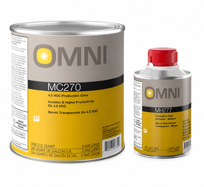 MC270 Barniz de producción (qt) y endurecedor de capa superior (1/2 pt) Proporción 4:1