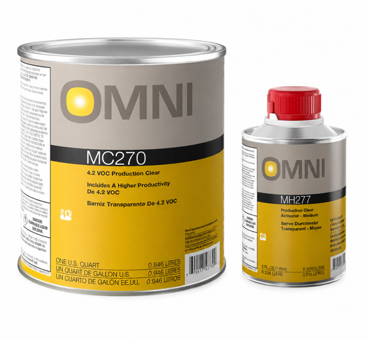 Omni MC270 Production Clearcoat Quart Kit with Hardener