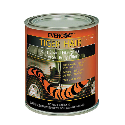 EVERCOAT® TIGER HAIR® 101189 Long Strand Fiber Reinforced Filler, 1 qt, Paste, Long Strand