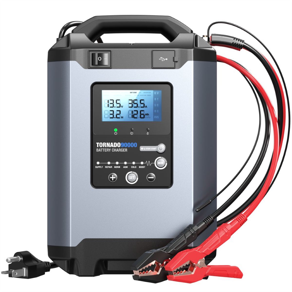 Tornado90000 - 90A Stable Power Supply & Smart Charger 12V/24V